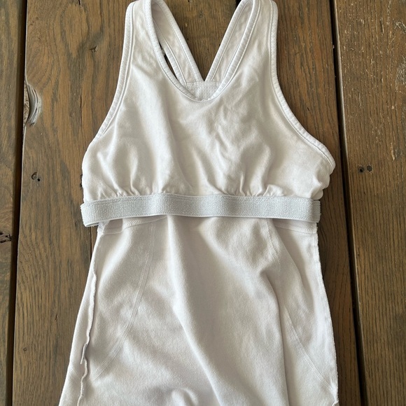 Adidas Women's Pale Pink Tank Top With White Trim - Picture 4 of 5